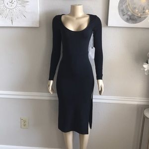 Leith Dresses | Leith Black Midi Dress Size Xxs | Color: Black | Size: Xxs | Rdixit07's Closet